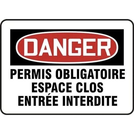 Accuform FRENCH OSHA DANGER SAFETY SIGN FRMCSP058JXT FRMCSP058JXT